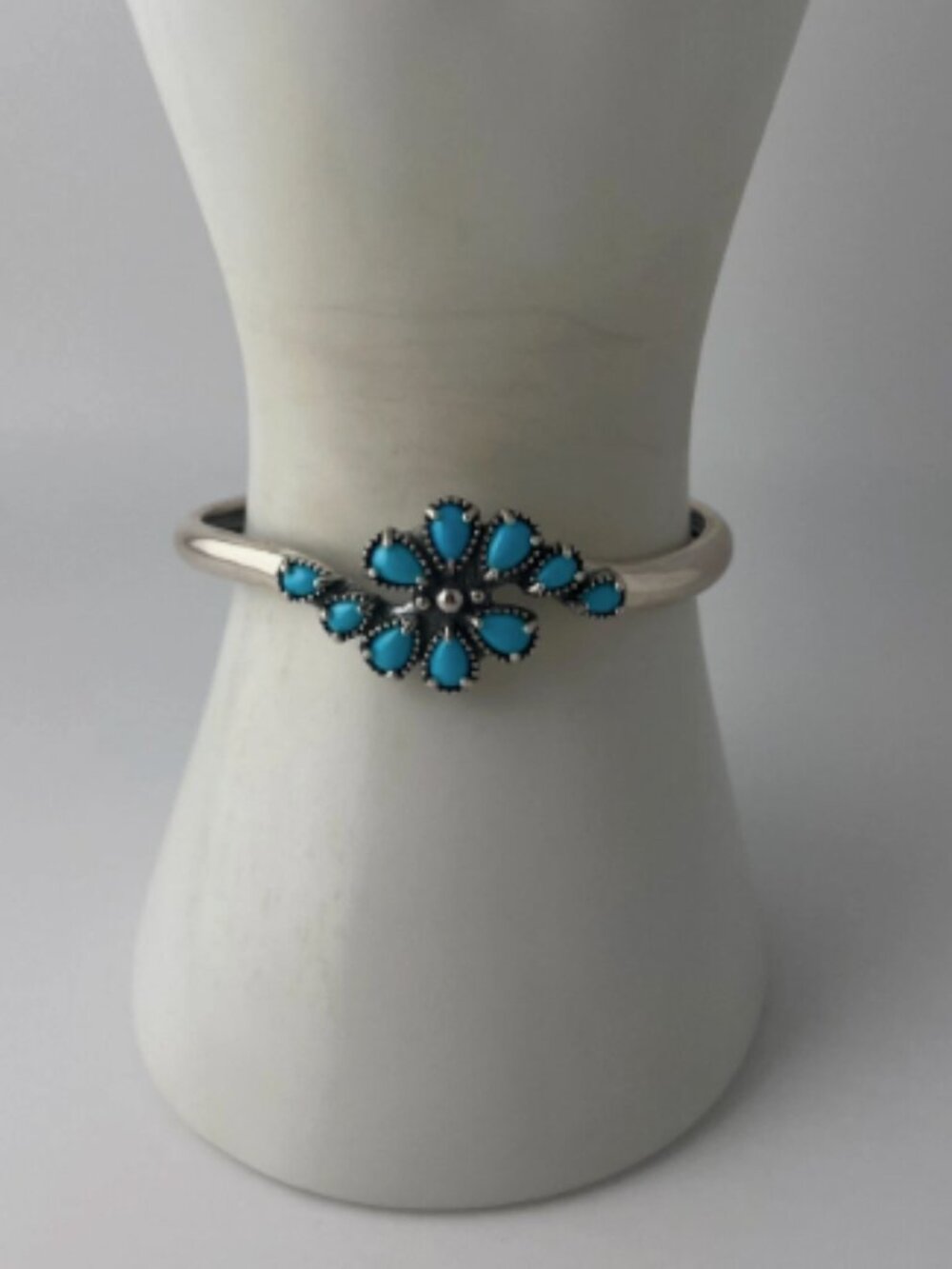 Carolyn Pollack - Sterling Silver Turquoise Flower Bracelet